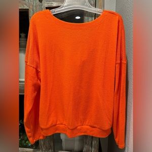 Maeve by Anthropology. Bright orange, gorgeous summer blouse. Size large.